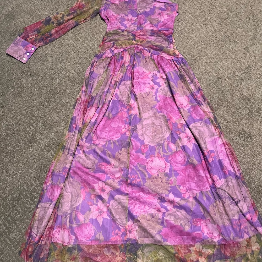 Aje Floral Maxi Dress in Purple and Pink - Picture 4 of 6